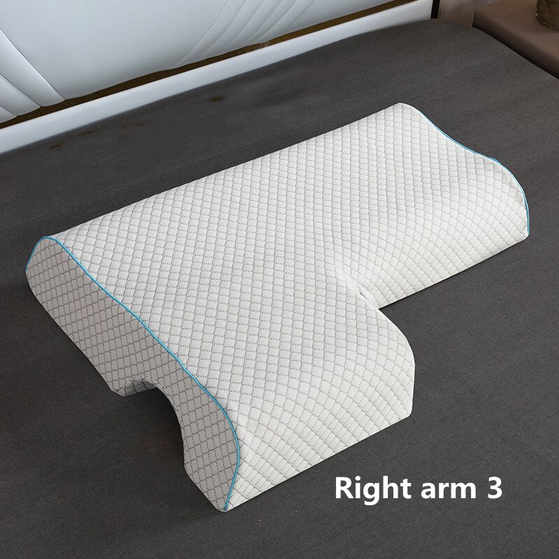Couple Pillow Rebound Pressure with arm hole Health Neck Pillow with Multifunction Dead Arms Couple Pillow Office Napping: Right arm 3