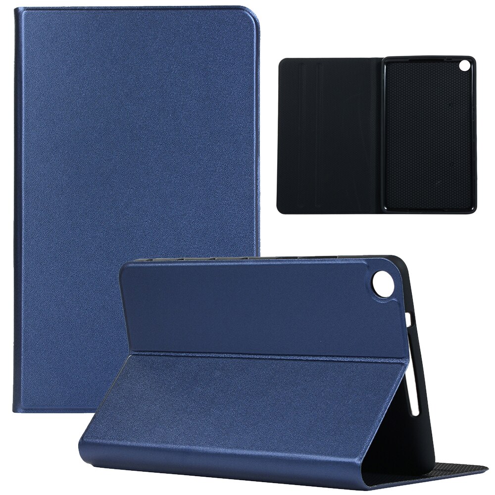Tablet Case for Huawei MediaPad M5 Lite 8" & Honor Tab 5 8" - PU Leather Stand Cover: Blue