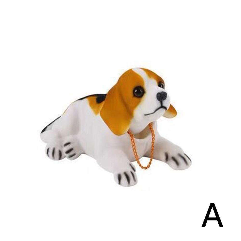 1 stk bil interiør instrumentbræt rystende hoved hund ornament sød  c1 b 3 nikkende interiør dekoration hvalp dol bil plys tilbehør  t4 b 4: -en