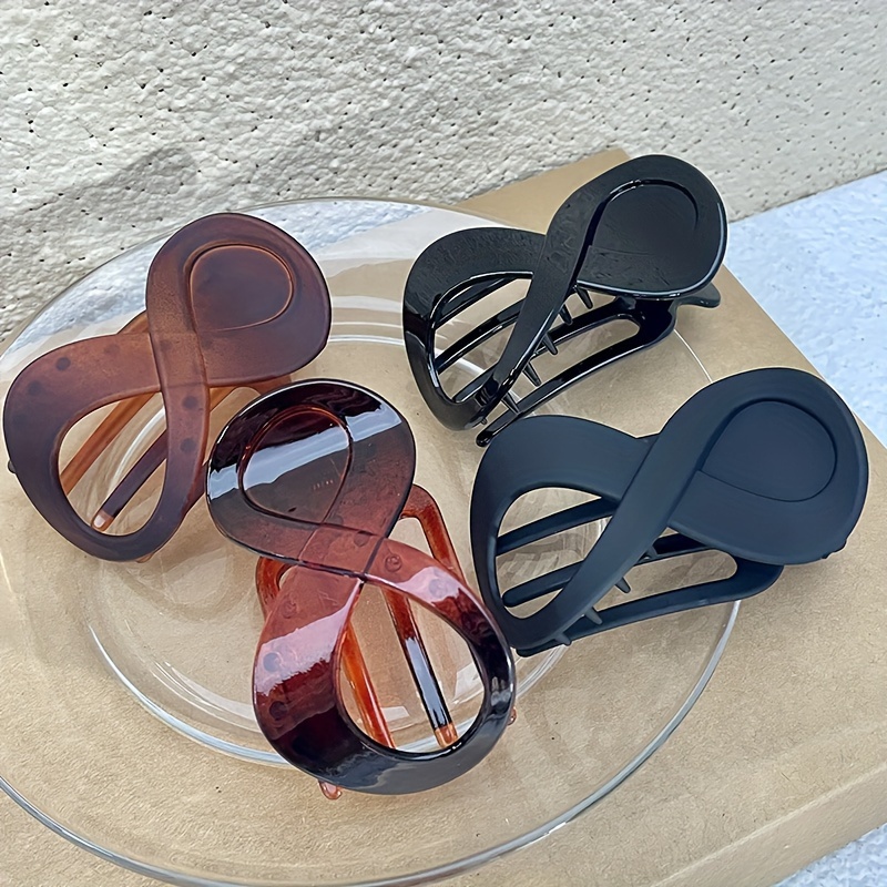 1-4 Uds. Pinza grande para el pelo, pinza para el pelo de plástico sin costuras, garra de pico de pato para mujeres y niñas, horquillas simples, herramientas de estilismo, accesorios para el cabello: Verde militar