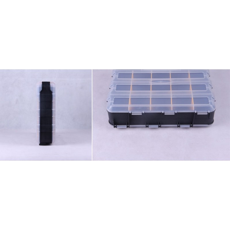 12 inch toolbox double-sided open plastic portable parts toolbox classification component box 320x270x80mm