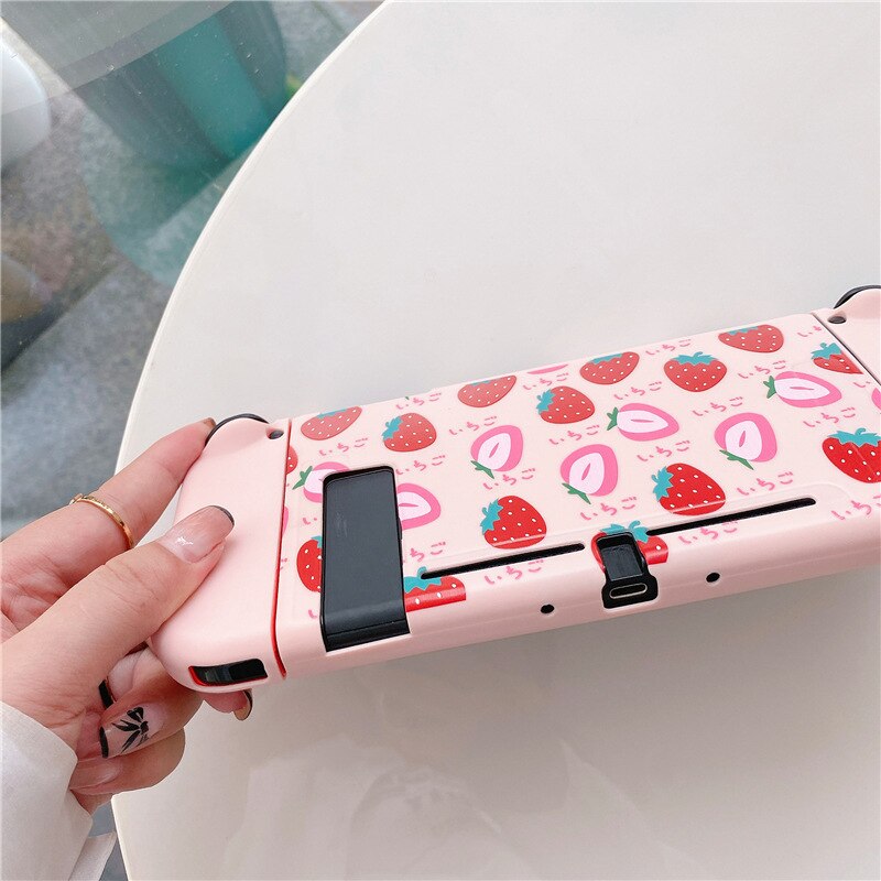 Neue Rosa Nette Erdbeere Protector Cases für Nintendo Schalter Zubehör Weiche TPU Shell Cover für Nintendos Schalter Haut Fall