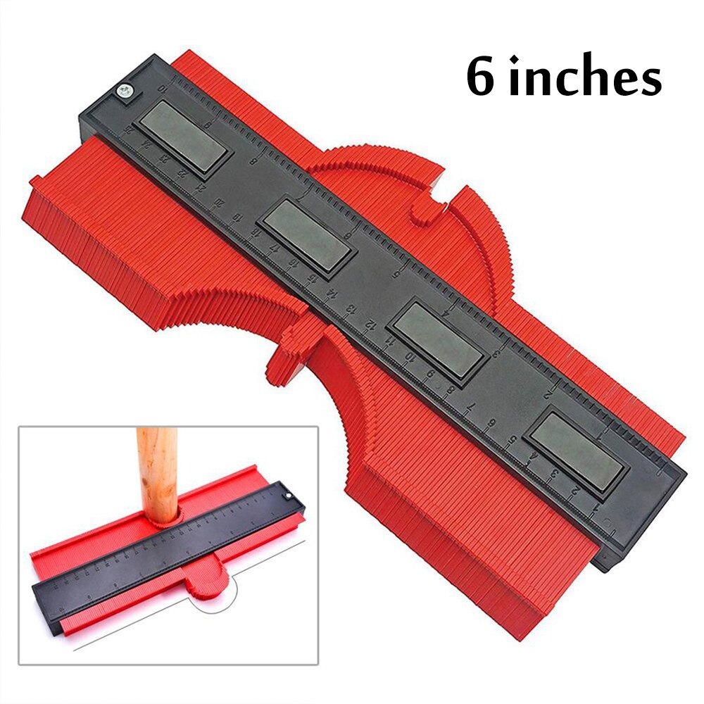 10-Inch Profiling Gauge Contour Gauge Wheel Multi-Angle Irregular Measuring Contour Ruler Tile Edge Forming Measuring Ruler: B