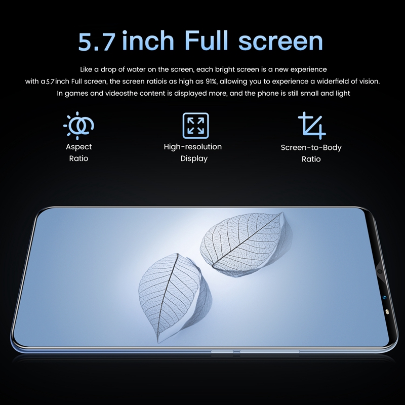 M10 Plus Smartphone 5,7-Zoll MTK6572 Dual-Ader 512MB RAM + 4GB Rom Dual Karte Dual bereithalten Android 4,0 Telefon Eu-stecker