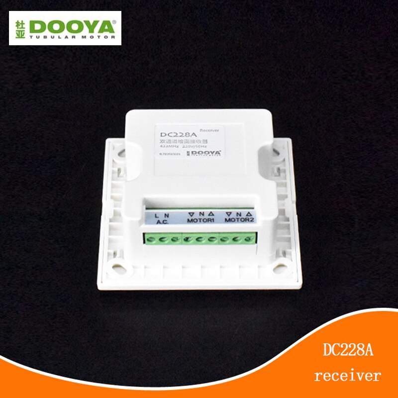Dooya elektrisk gardin smart hjem væg klistermærke controller dobbelt kanal væg trådløs modtager switch  dc228a dc227a