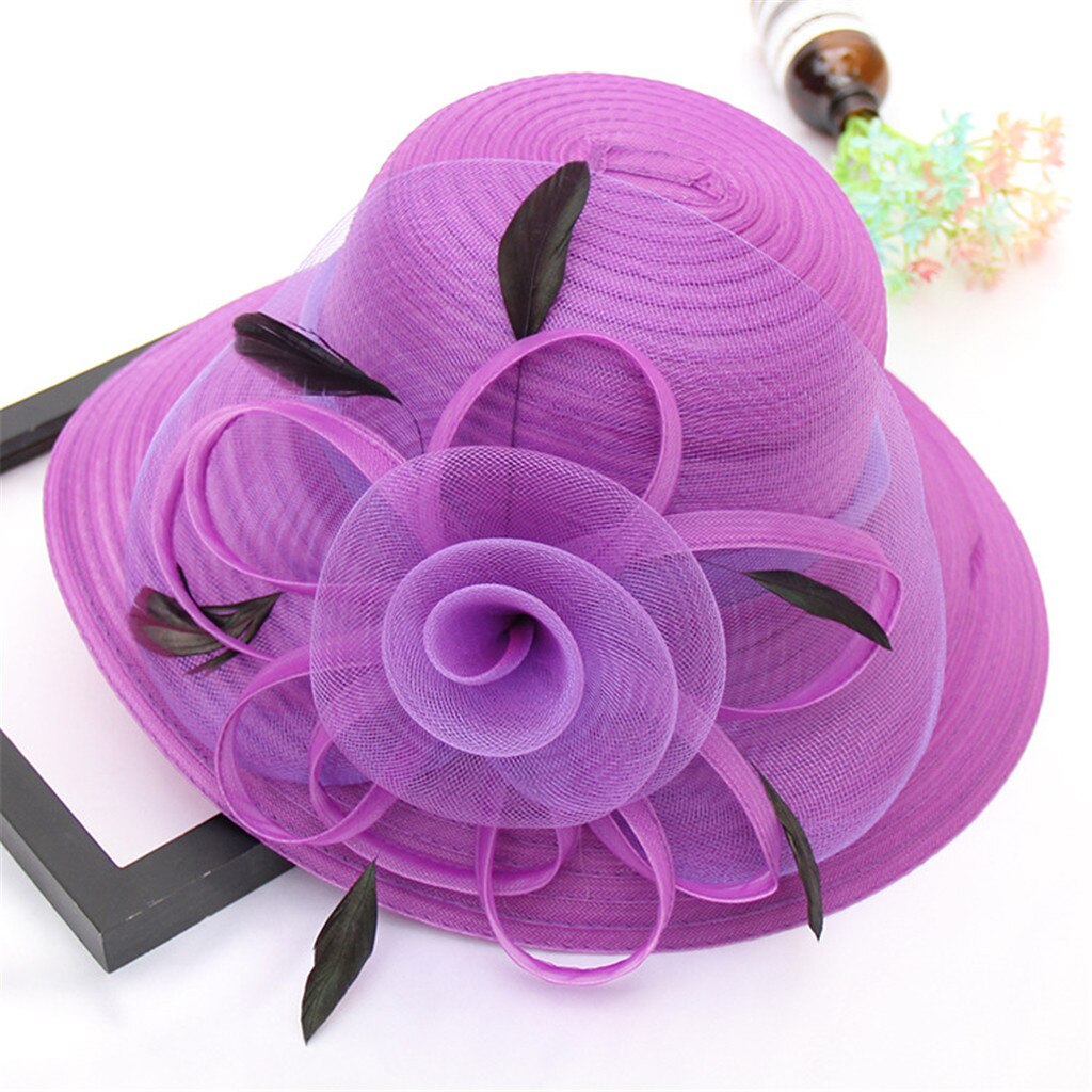 Naisten kirkko kentucky daily cap fascinator morsiamen teekutsut häähattu persoonallisuus vapaa antelias viehättävä: Violetti 2