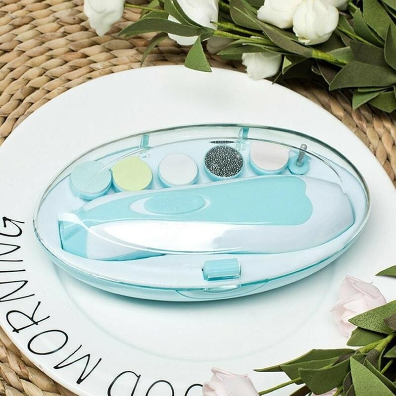 Electric Baby Nail File Clipper Trimmer with Led Light Infant Pedicure Children Multi-functional Kids Safety Safety Clipper N3C1