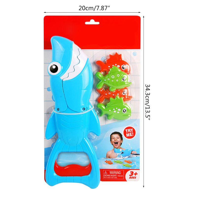 Hai Greifer Schlecht Spielzeug für Jungen Mädchen Fangen Spiel mit 4 Fische Badewanne Angeln