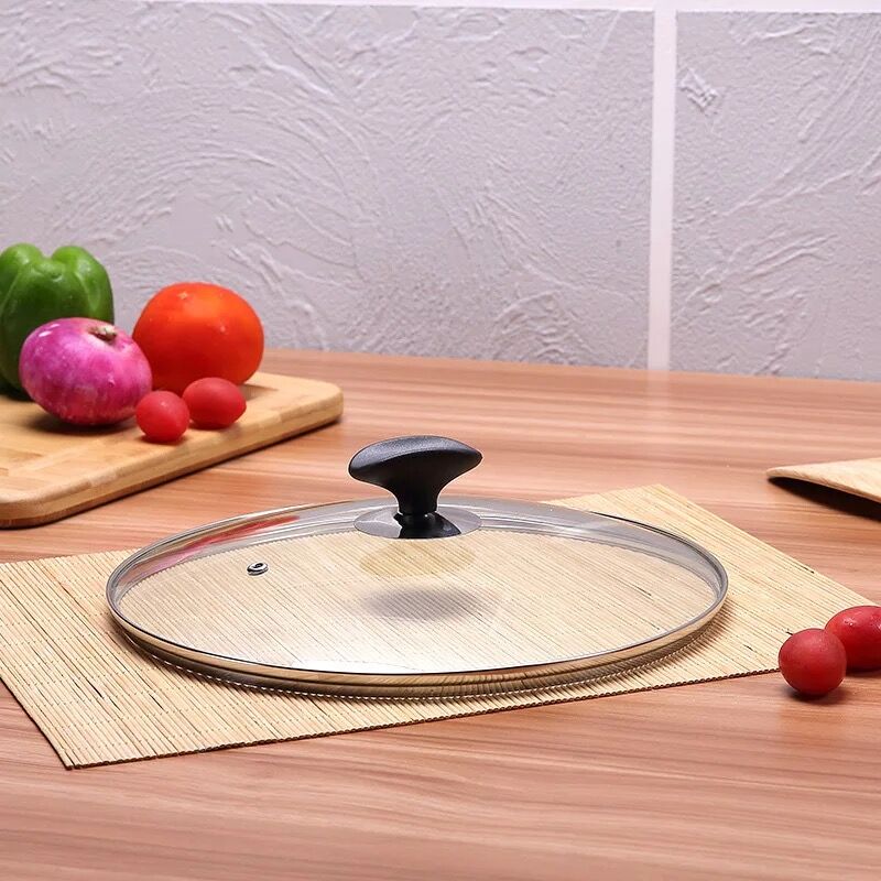 14-30CM Universal Cookware Cover Tempered Glass Lid For Frying Pan Saucepan Cooking Pot Wok With Knob Kitchen Cooker Accessories