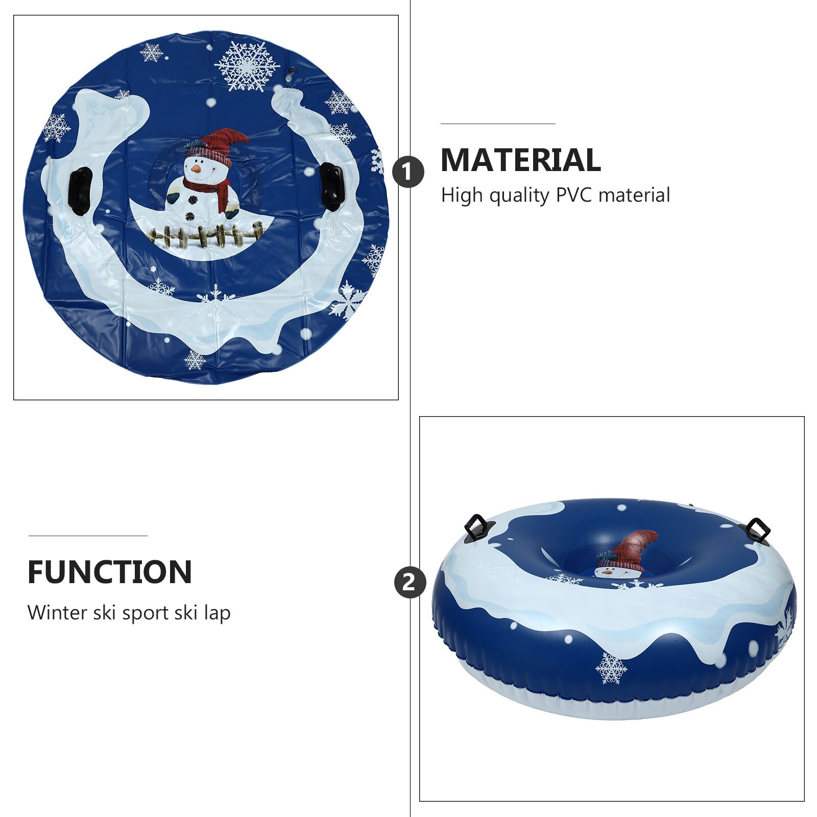 1Pc PVC Weihnachten Thema Schnee Kreis Verschleiß-beständig Aufblasbare Schnee Rohr