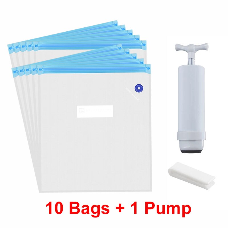 3D Printer Pla Abs Filament Vacuüm Opbergtas Filament Droger Bewaring Vochtigheid Slip Afdichting Zakken Dat Houden Filament Droog: 10 Bags 1 Pump