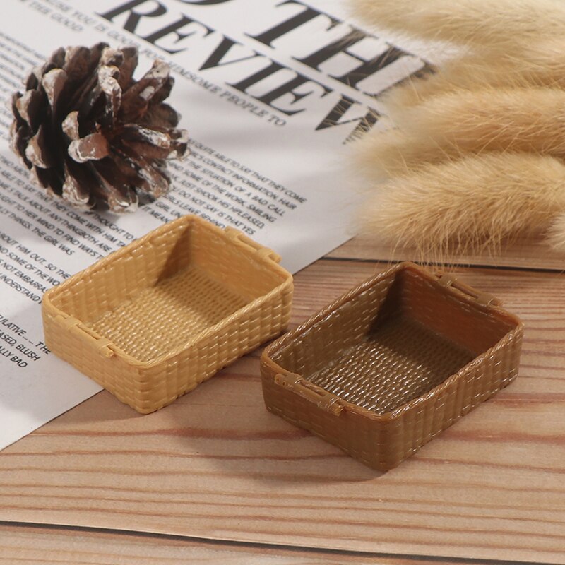 1pc mini 1/12 schattige poppenhuis miniatuur hars voedsel opslagmand model accessoires speelgoed