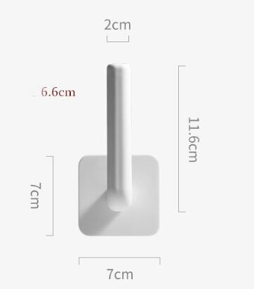 Soporte de papel higiénico adhesivo de montaje en pared, rollo de papel de cocina de acero inoxidable, accesorios de toalla de baño: Default Title