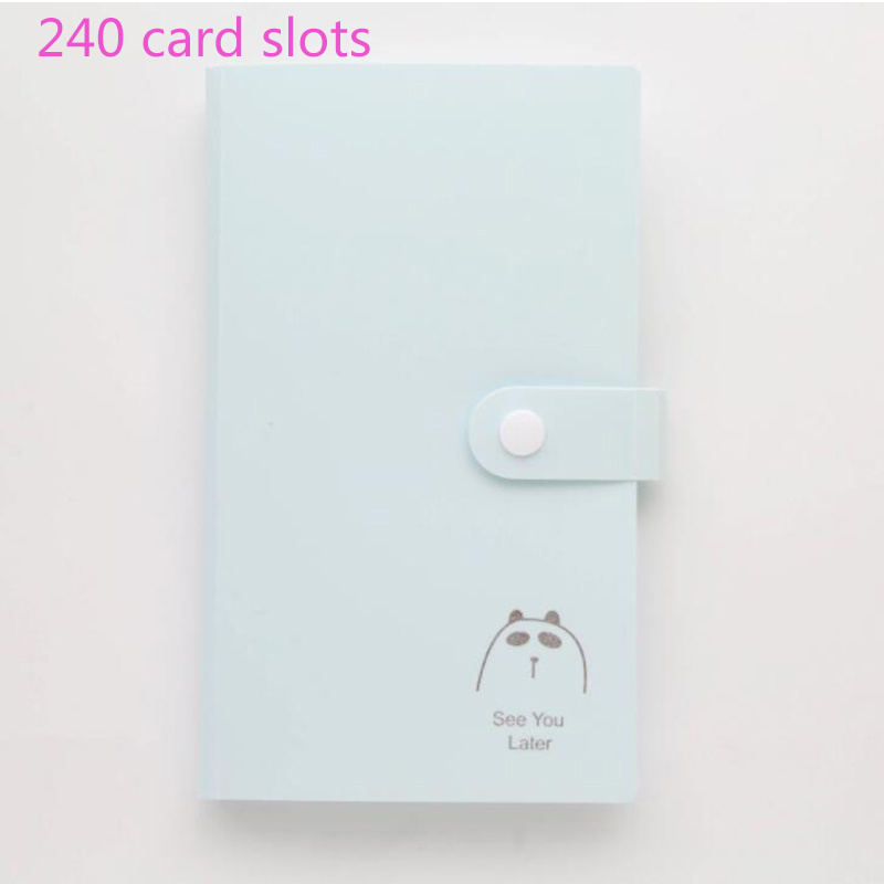 Étui de rangement pour Album Photo, 240 pochettes, carte de nom et d'identité, Protection pour Album Photo, accessoires pour la maison: Light Blue