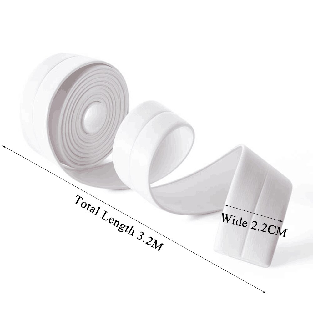 Self Adhesive Kitchen Stickers 3.2m PVC Waterproof Anti-moisture Sticker Toilet Bathroom Wall Corner Line Sink Stickers