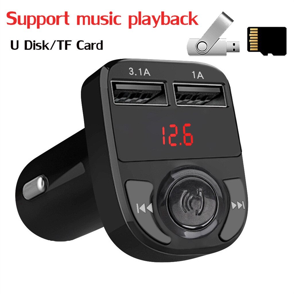 3.1A Auto Charger High Speed USB2.0 Bluetooth Car Kit Fm-zender Draadloze Radio Adapter Usb Charger Mp3 Speler