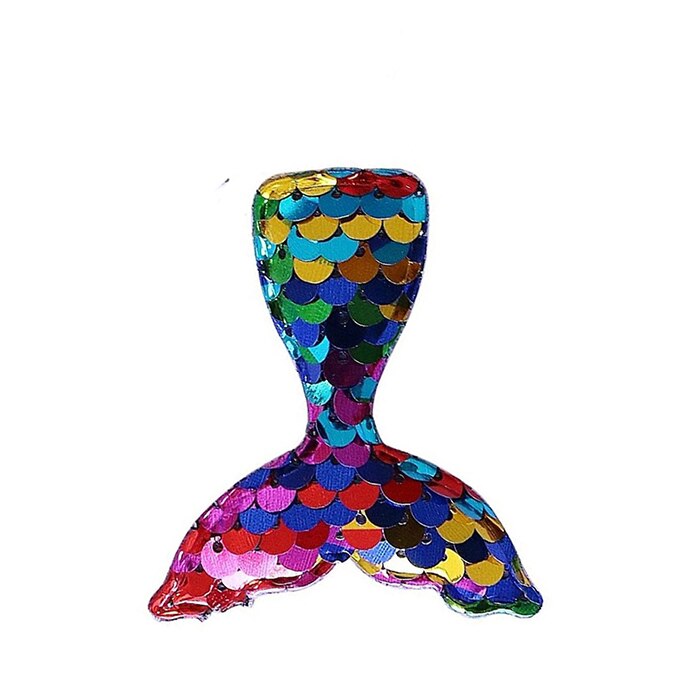 reversible Sequin Padded Mermaid TAILS,Changeable accessories for Baby Girl mermaid applique: rainbow