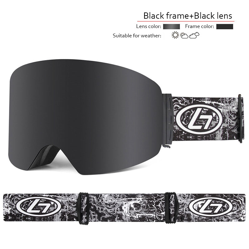 Skibril Dubbellaags Gepolariseerde Lens Ski Anti-Fog UV400 Snowboarden Bril Ski Bril Winter Sneeuw Winddicht Eyewear