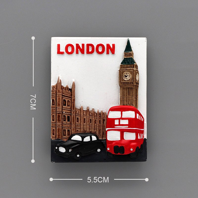 London souvenir magnetiske 3d køleskab klistermærker britisk soldat bus london bridge køleskab magneter verden turisme souvenirs: London bus