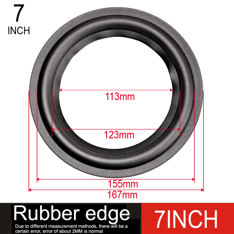 DIYLIVE 4~12-inch rubber wraparound folding ring subwoofer repair accessories (100 ~ 300mm) 4" 5 "5.5" 6.5 "7" 8 "10" 12": 1 pieces / 7INCH-Rubber edge