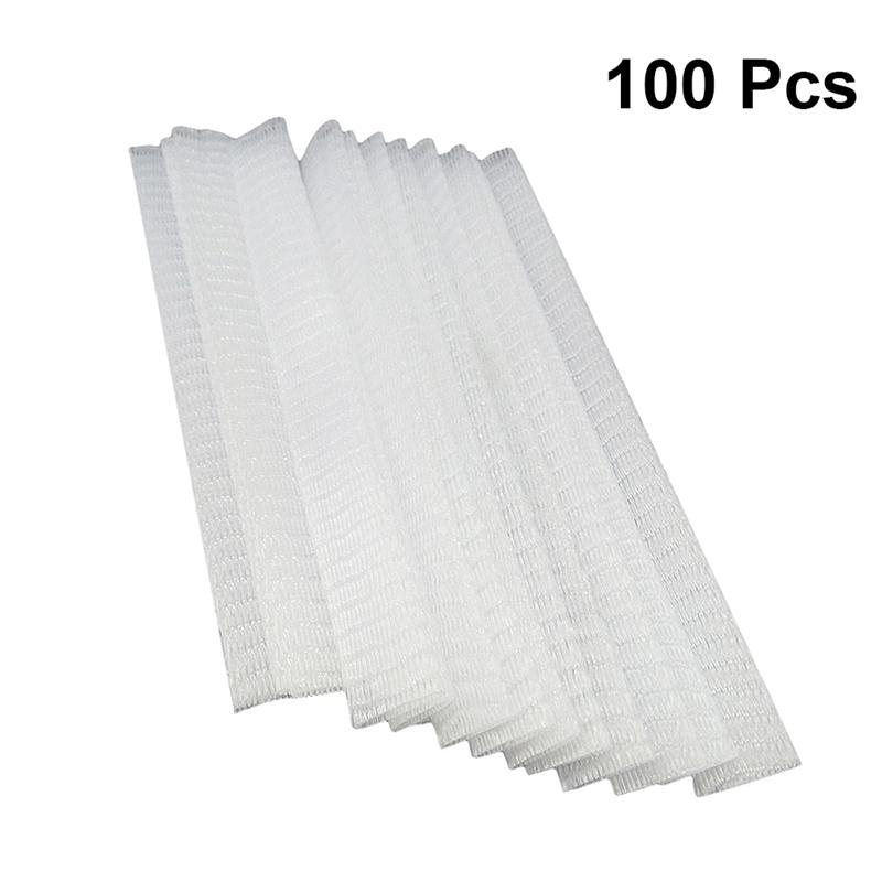 50/100pcs Makeup Brushes Net Protector Guard Elastic Mesh Beauty Make Up Cosmetic Brush Pen Cover: whilte 100pcs