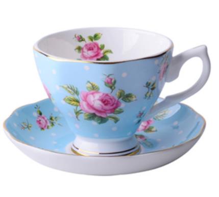 Ceramic Porcelain Coffee Mugs European Style Bone China Office Afternoon Teacup Household Breakfast Milk Cup Drinkware: D