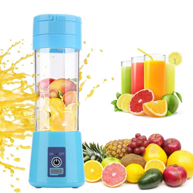 380 Ml Draagbare Blender, Oranje Juicer Groenten Fruit Milkshake Smoothie Blender, elektrische Mixer (Usb Oplaadbare)