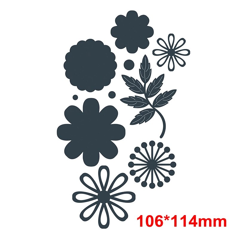 Flowers Border Frames Metal Cutting Dies Flowers&Frames Die Cuts For Card Making DIY Scrapbooking Embossed Crafts Cards: 4