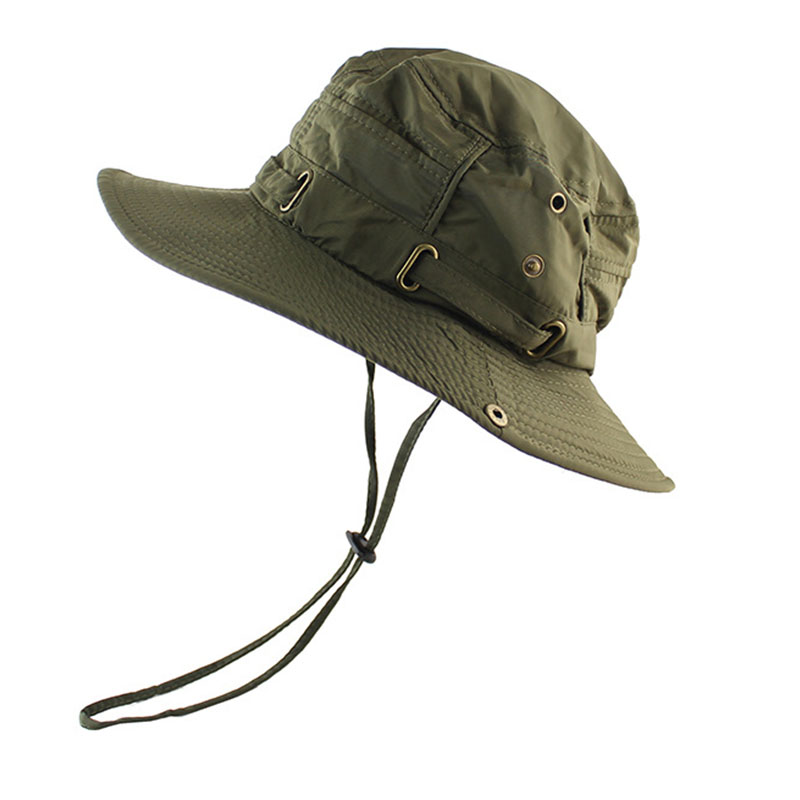 Sombrero de pescador de Color sólido para hombre, gorra de pescador de algodón para viajes al aire libre, senderismo y Pesca: style 4