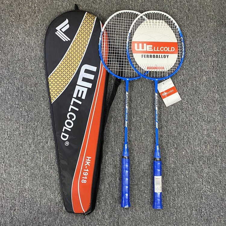Badminton Racket Couple Titanium Alloy Split Racket Training Beginner Fitness Badminton Racket With Bags -40: 1918 Blue