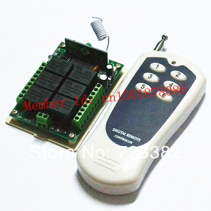 Télécommande sans fil, système de commande à distance, récepteur et émetteur, DC 12V 6CH,
