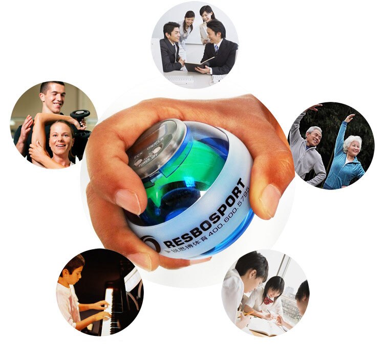 Wrist Ball Gyroscope Self-starting Wrist Training Relaxation Equipment with Automatic Lighting Suitable for Relaxing Wrists