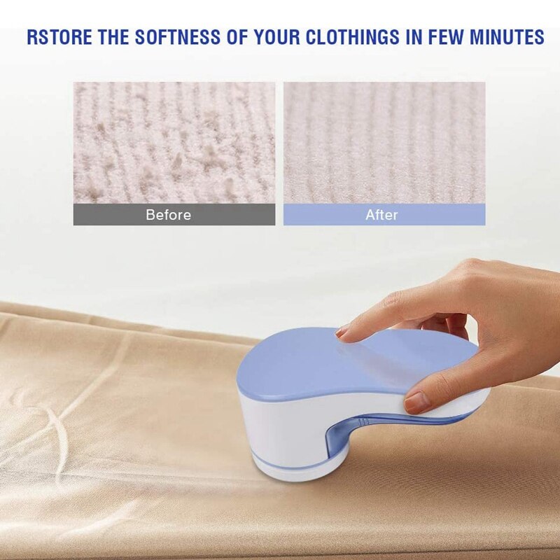 Small Electric Lint Remover & Fabric Shaver, Stainless Portable Fuzz Remover for Fabric, Clothes, Pet Hair, Blanket