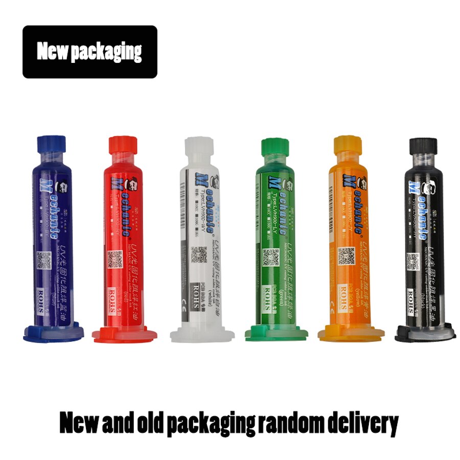 MECHANIC UV Solder Resist BGA PCB UV Curable Solder Great Mast Solder Mask Solder Resist Red/blue/green/Yellow/Black/White