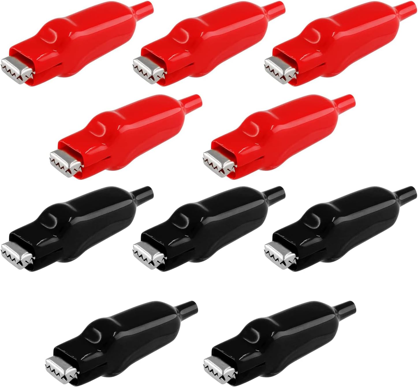 10/20pcs Alligator Clips 20A Insulated Spring Loaded Alligator Clamps Crocodile Clamps Clips Electric Test Clips: Brown