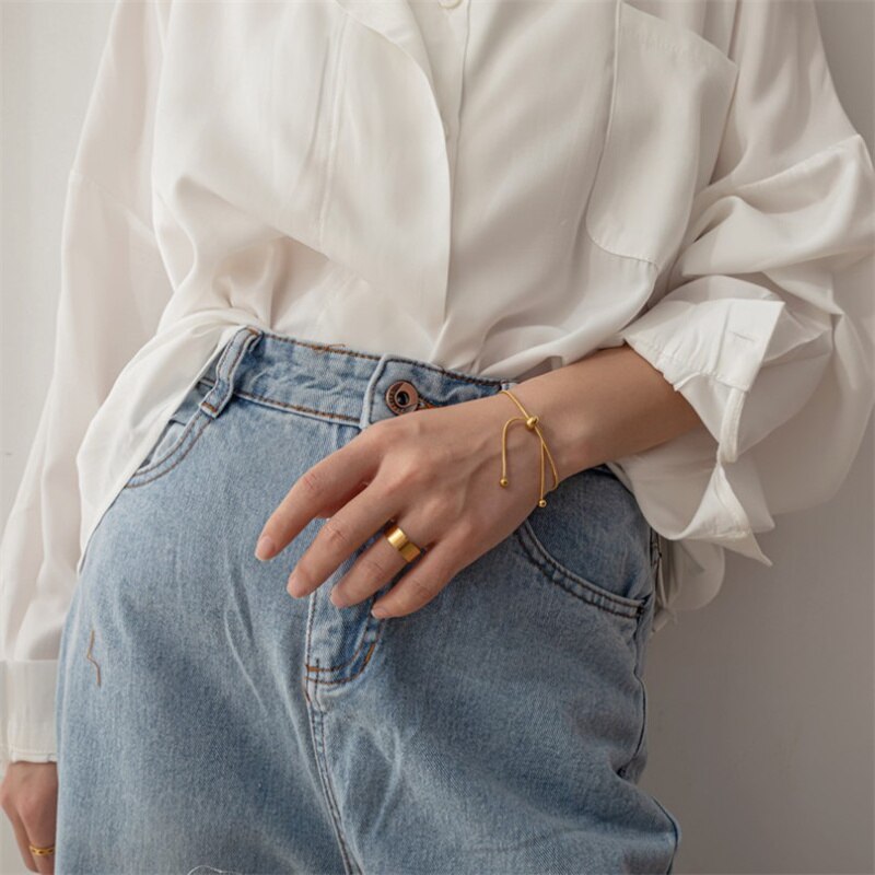 Erklärung Versenkbare Schlange Kette Armband Edelstahl Schmuck Minimalistischen Geometrische Handgelenk Armband Für Frauen Party