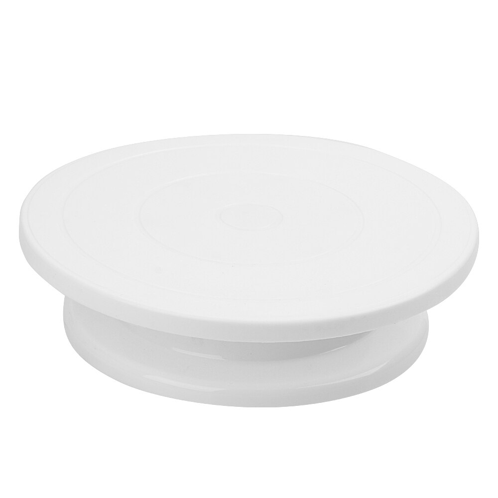 Cake Decorating Rotary Table Rotating Cake Plate Cake Swivel Base Round Turntable Cake Stand Kitchen Baking Tool: White