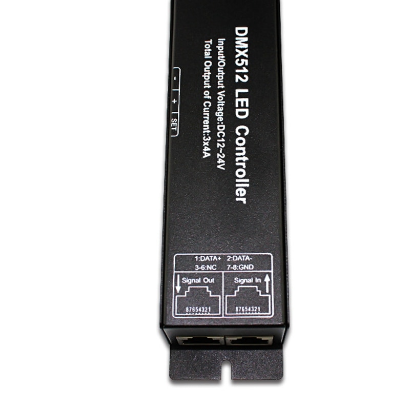 3CH DC12-24V Rgb Rgbw Dmx 512 Controller Rgb Rgbw Led DMX512 Decoder 3 Channel X 4A Voor Led Strip Licht