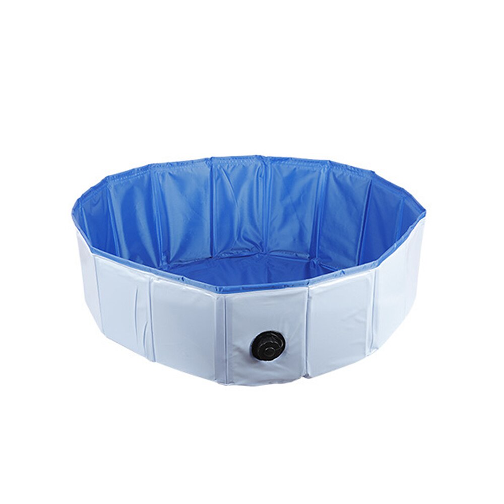 Hundebassin 1 stk foldbare hunde pool kæledyr bad svømning badekar udendørs indendørs sammenklappelig badepool til hunde katte børn: B 80 x 20cm