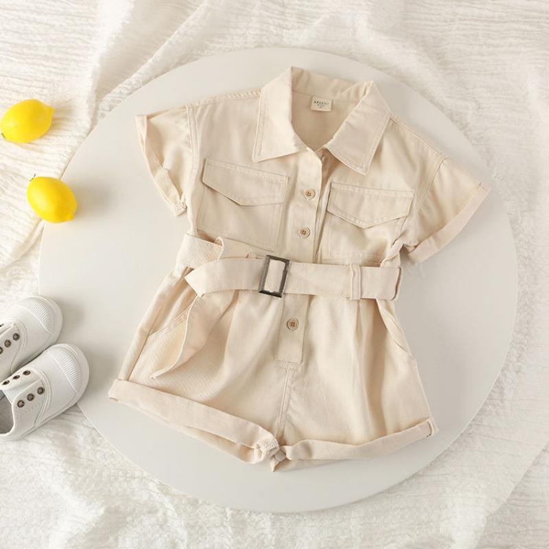Kinderen Zomer Jumpsuit Peuter Kids Baby Meisjes Kleding Kind Korte Mouw Romper Overalls Mode Meisjes Kleding Kinderen Outfit