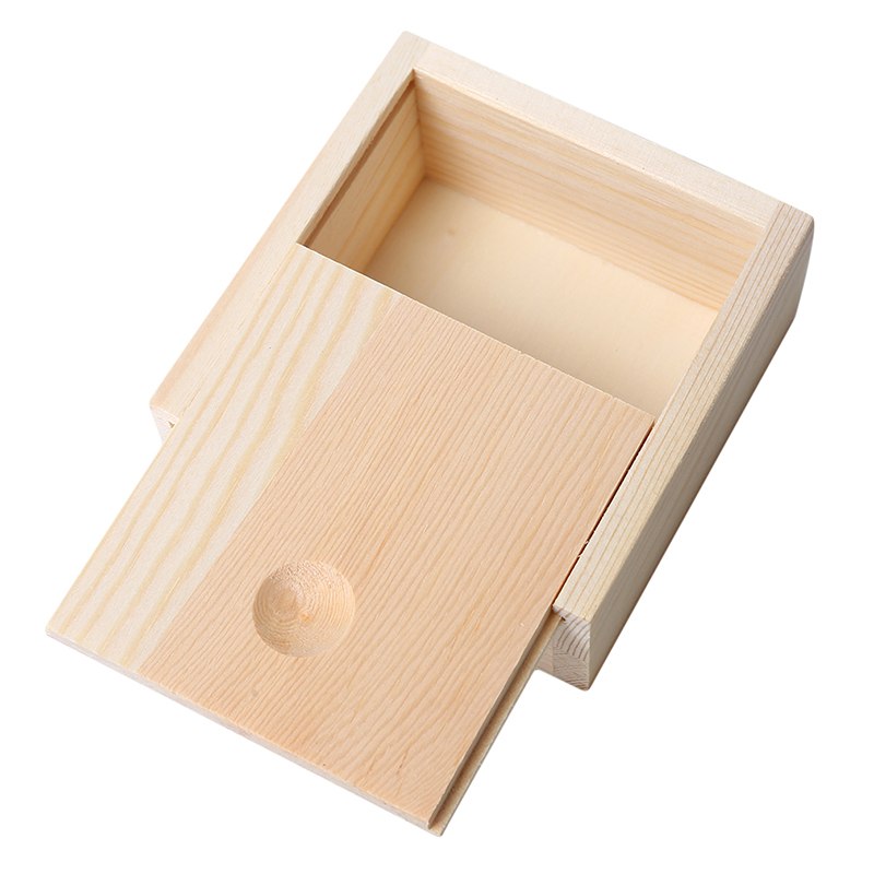 Caja de almacenamiento para dulces, caja de almacenamiento para joyas hecha a mano de Color Natural, caja de jabón, caja de empaquetado de madera con anillo de madera, caja organizadora para manualidades: Default Title