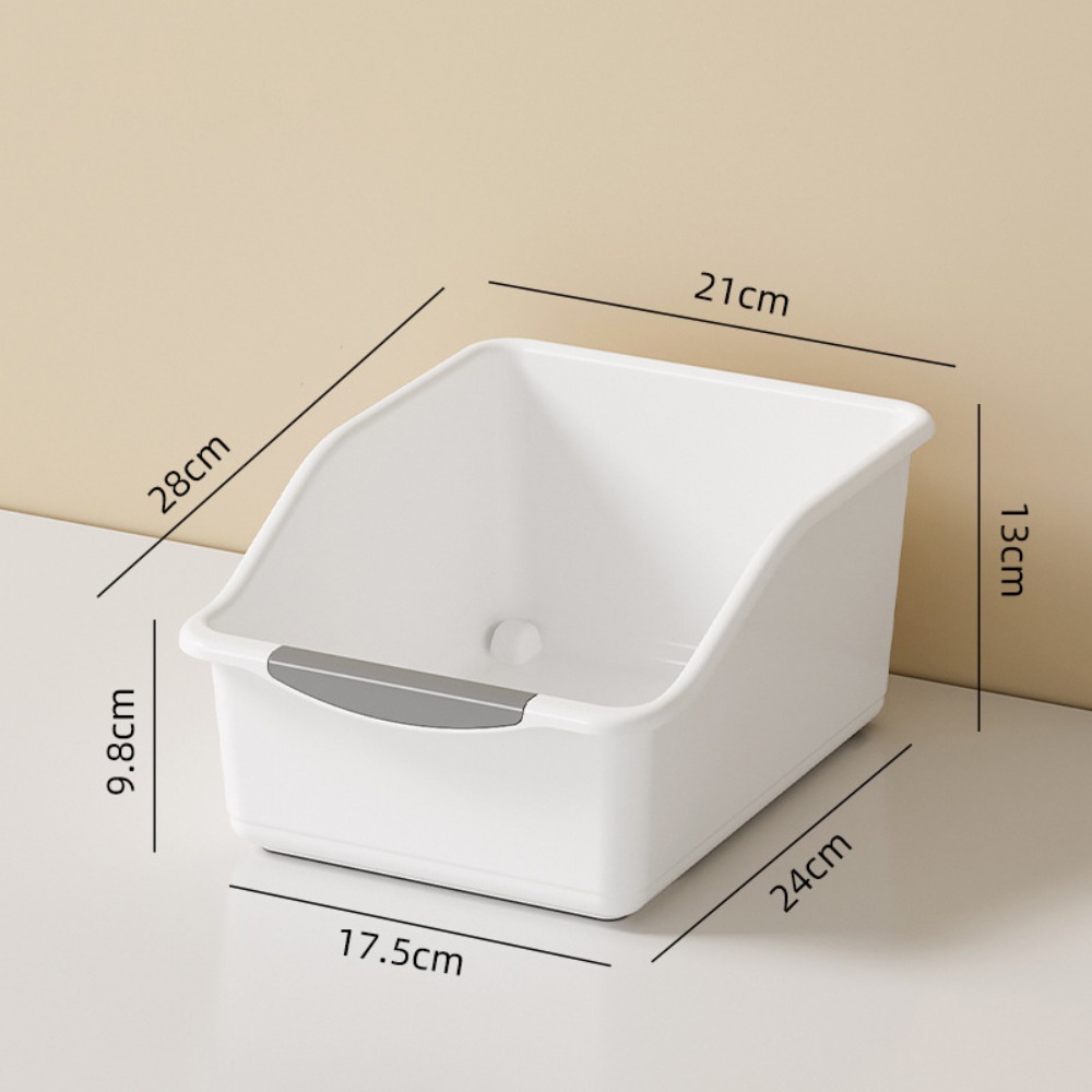 Plast oppbevaringsboks skuffstil multifunksjonell snacks krydderkurv med bunntrinse diverse sorteringskurv: Rød