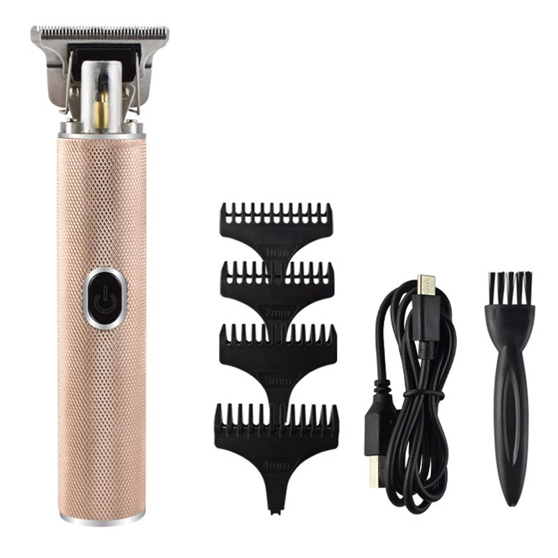 Tondeuse usb pour hommes, rasoir électrique pour cheveux et barbe, pour cheveux courts: T10- pièces d'or