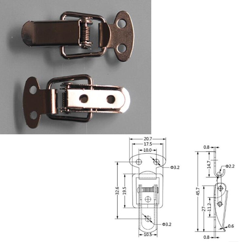 Vintage Iron Duck-mouth Buckle Mini Lock Chest Box Box Suitcase Case Buckles Toggle Hasp Latch Catch Clasp,10PCs