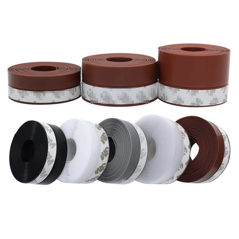 Self Adhesive Window Door Seal Strip Silicone Windproof Silicone Windshield Weather Tape Strip Door Bottom Home Sealing Strip