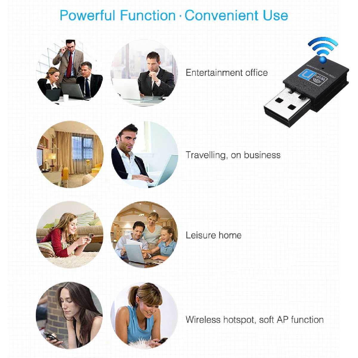 LEORY USB wifi Adapter 802.11n 300Mbps Wi Fi Adapter Dongle Network LAn Card Wifi Receiver Networking Cards