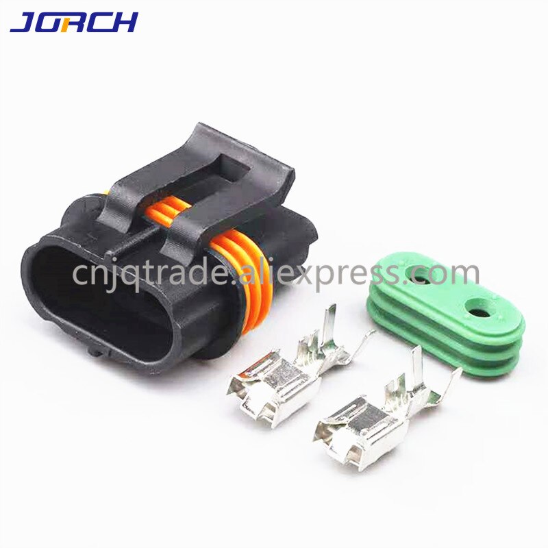 5 Set Delphi 2 Pin Female And Male Connector sealed automotive electrical connector 12033769 12034269 for Fan plug