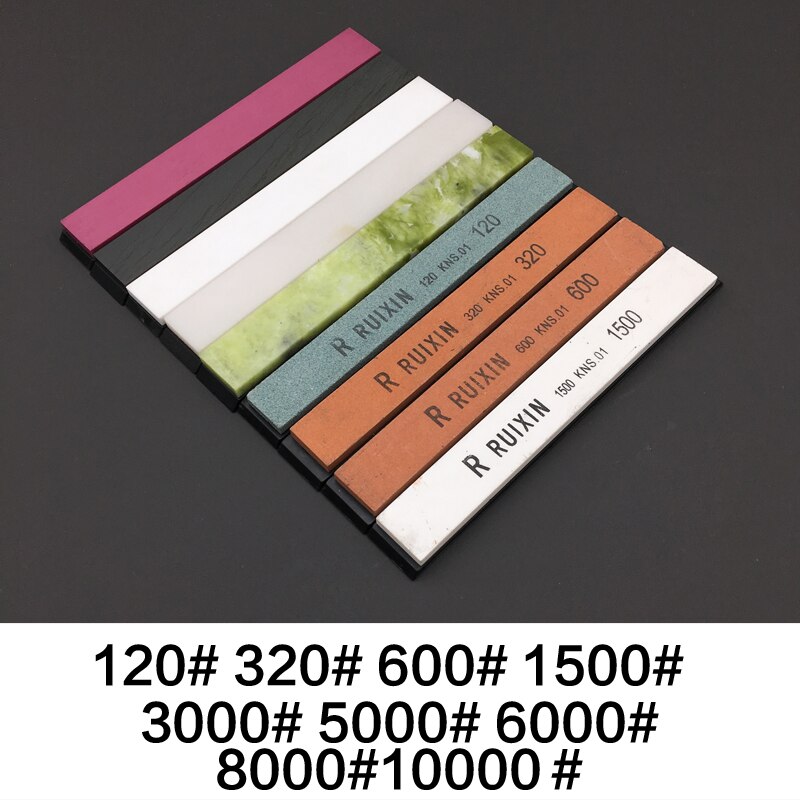 Fast knivsliper finslipingsverktøy diamant hvit alundum kjøkkenverktøy slipesystem 240 400 600 1000# 120 320 600 1500#: F
