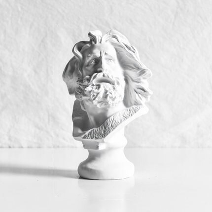 Modern karaktär huvud skulptur dekoration syntetiskt harts vardagsrum sovrum dekoration trädgårdsskötsel heminredning: 18 x 7cm