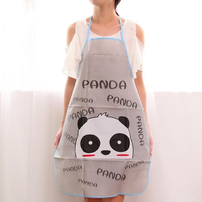 Cartoon Painting Kitchen Apron BBQ Bib Apron For Women Cooking Baking Restaurant Apron Waterproof Home Sleeveless Apron